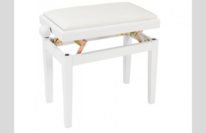 Kinsman KPB03WH White Satin Adjustable Height Piano Stool - Image 2